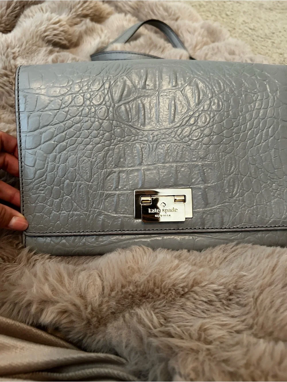 kate spade croc embossed